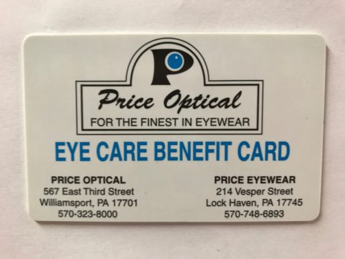 Price Optical Eye Care Benefit Card